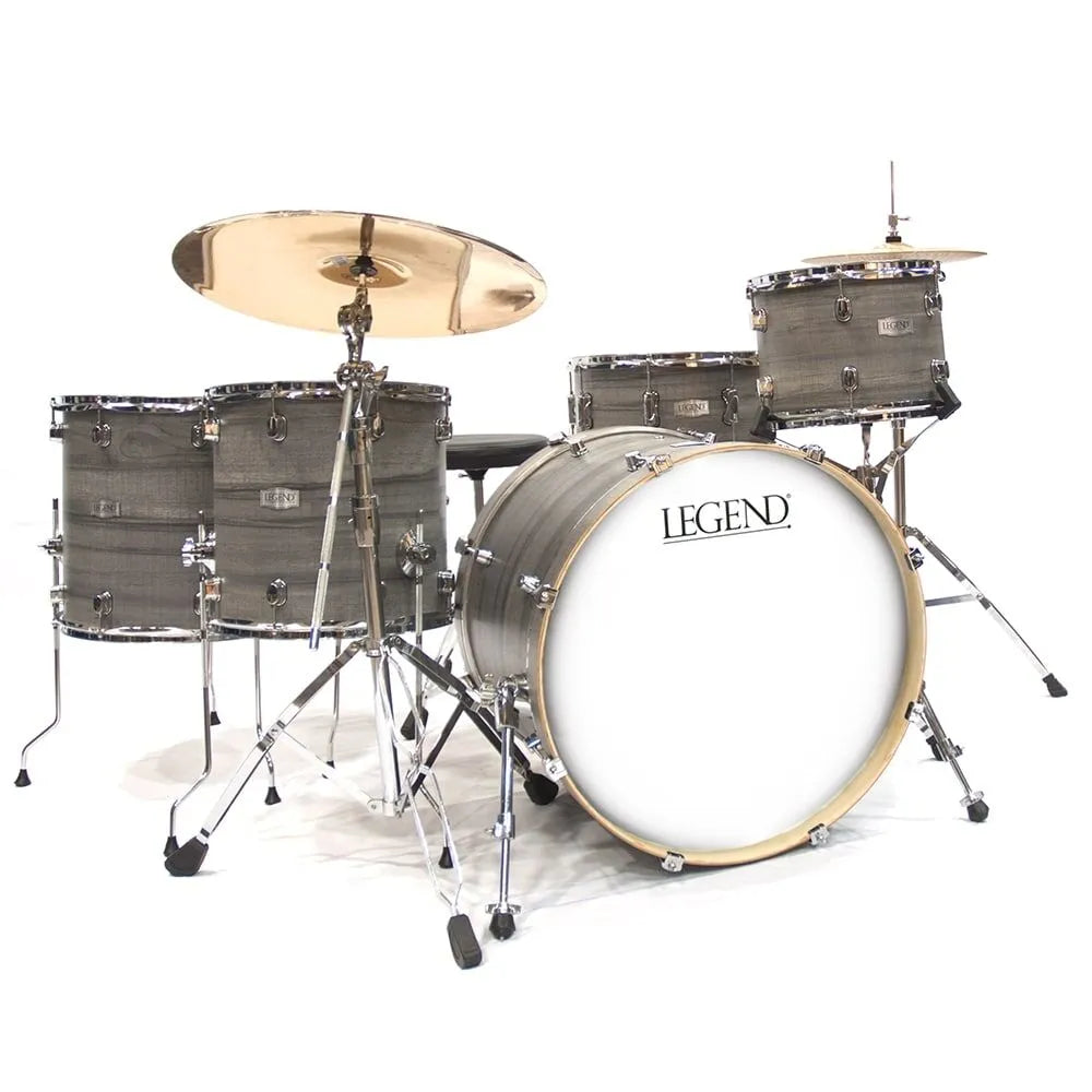 Bateria Legend One Series 20 Vintage Cinza - 5 peças de alta qualidade