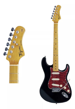 Guitarra elétrica Tagima TW Series TG-530 stratocaster de tília black brilhante com diapasão de bordo