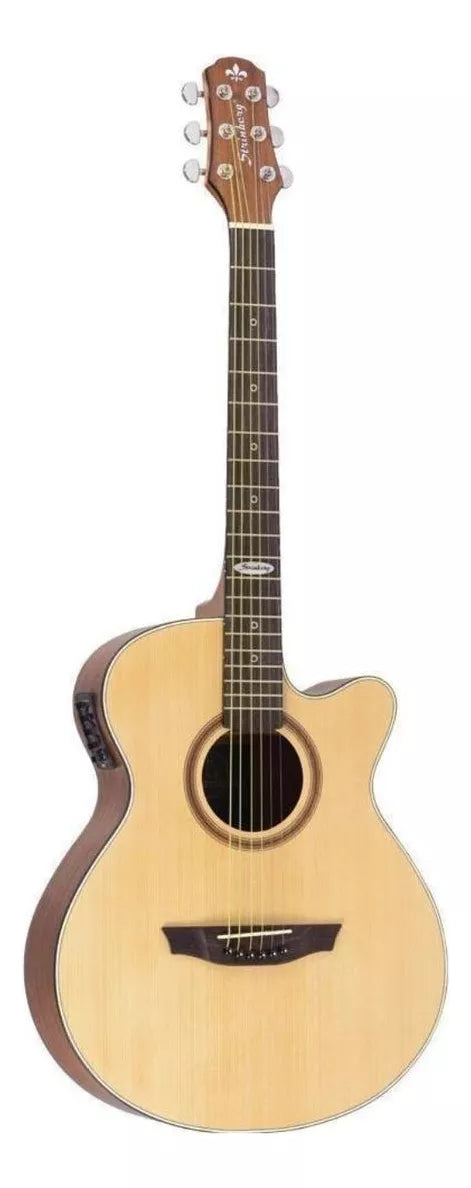 Violão eletroacústica Strinberg Black SA200C para destros natural satin louro indiano