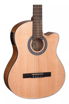 Violão Shelby Eletroacústico Nylon Clássico com Cutaway Natural Acetinado Sn61c Tampo em Abeto